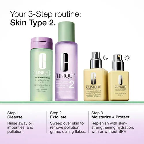 Vista 4 de Clinique All About Clean Liquid Facial Soap Mild Gentle Face Cleanser For Dry Combination Skin Type 2 Face Wash Step 1 in 3-Step Skin Care