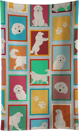 Vista 43 de Caroline's Treasures MLM1160KTWL - Lots of Red Siberian Husky - Toalla de cocina para invitados, toalla de baño decorativa para cara, té, paño