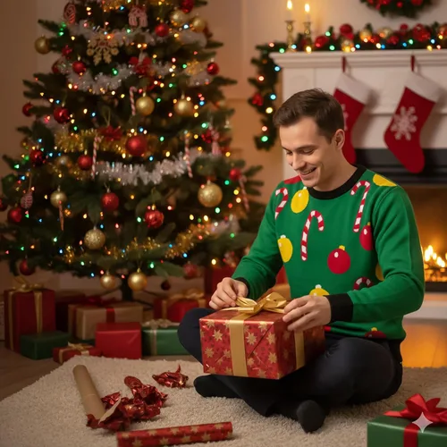 Vista 6 de Forum Novelties Suéter navideño para hombre y adulto