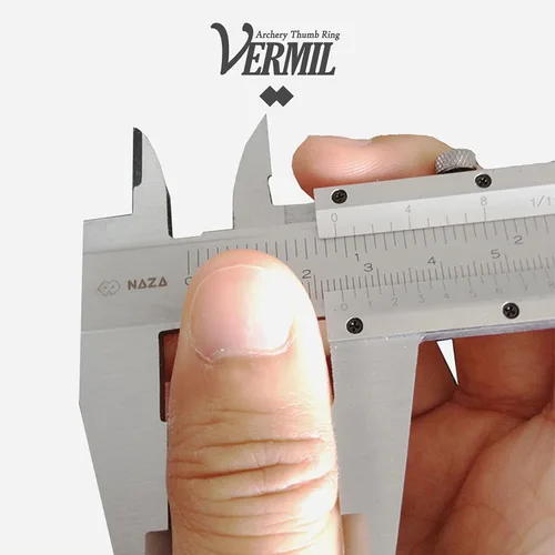 Vista 5 de Vermil Victory Brass - Anillo para el pulgar con tiro con arco tradicional