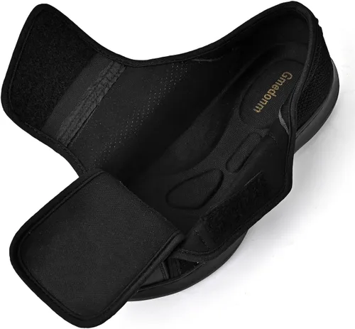 Vista 4 de Zapatos anchos para hombre, fáciles de poner, ajustables, ligeros para diabéticos, edema, juanetes, artritis, pies hinchados, zapatos ampliadores