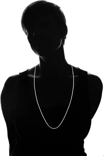 Vista 4 de Italian Quality Chain Cadena de plata de ley 925 Cadena redonda para mujeres u hombres y pulseras para mujeres u hombres, antideslustre