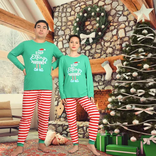 Vista 3 de Little Bitty Matching Christmas Pjs for Family Christmas Costumes for Adults Kids Toddlers Baby