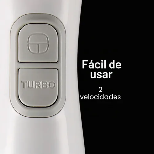 Vista 4 de Proctor Silex Batidora eléctrica de inmersión con batidora de mano desmontable apta para lavavajillas, 2 velocidades, 150 vatios, color blanco