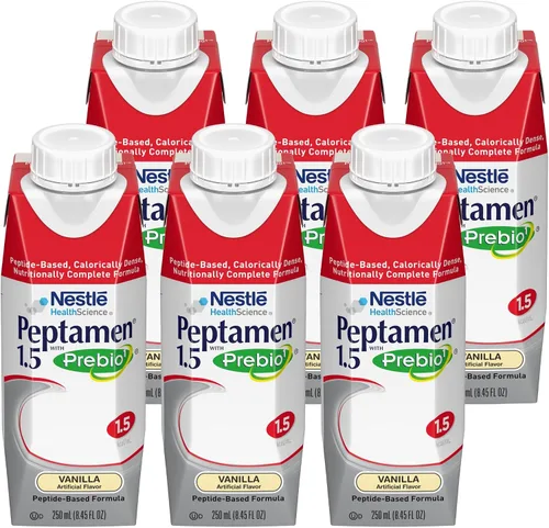Vista 6 de Nestle Peptamen Suplemento oral vainilla 250 mL Cartón 24 unidades Suplemento oral, adulto, 8.5 fl oz, cartón, sabor a vainilla, proteína