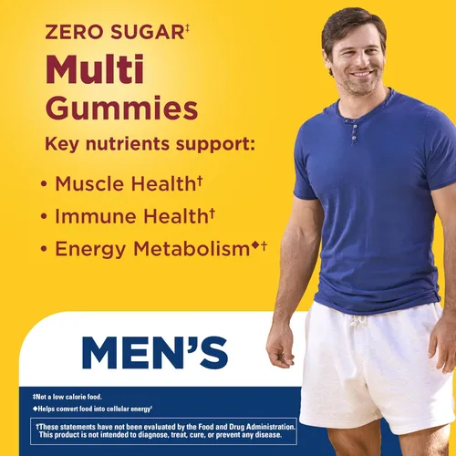 Vista 2 de Nature Made Gomitas multivitamínicas Zero Sugar para hombre, 90 gomitas sin