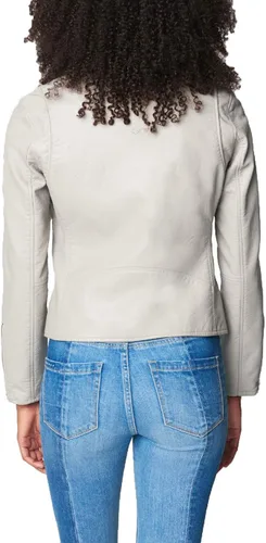 Vista 2 de BLANKNYC Chaqueta de motocicleta de cuero vegano semi ajustada para mujer