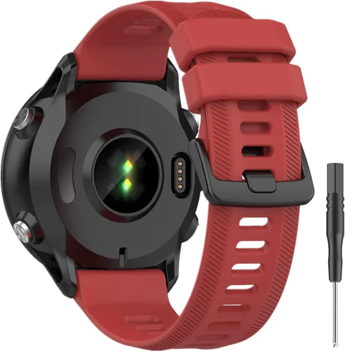 Vista 8 de Correa de silicona suave compatible con Garmin Forerunner 955/Forerunner 945/Forerunner 935/Instanct 2/Instanct/Descent G1/Fenix 6/Fenix 6 Pro/Fenix