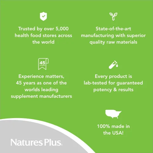 Vista 7 de NaturesPlus Vitamina C esterificada - 675 mg, 90 tabletas - Suave para el estómago - Vegetariana, sin gluten - 90 porciones