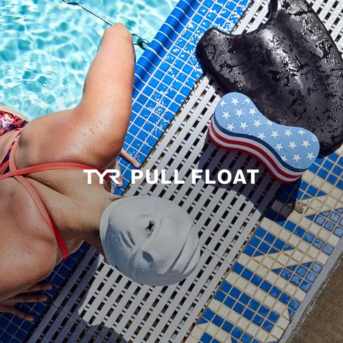 Vista 2 de TYR Pull Float - Swim Training Aid for Upper Body Strength & Technique Training, 6” EVA Foam Resistance Buoy for Swim Drills USA