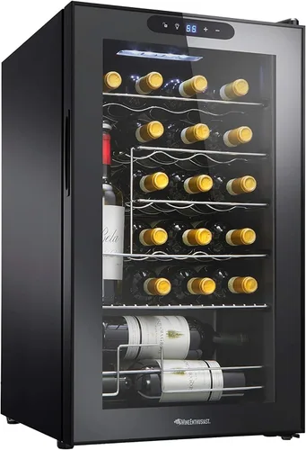 Vista 11 de Wine Enthusiast Refrigerador de vino con compresor de 20 botellas, 1.8 pies cúbicos para el hogar y la cocina, refrigeración de bajo consumo