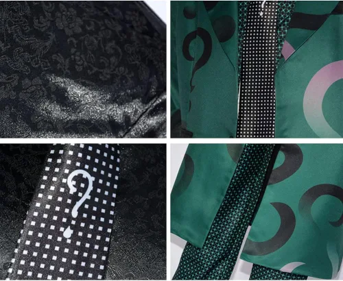 Vista 5 de Riddler Disfraz de cosplay para hombre, Edward Nygma, conjunto completo de trajes de Halloween
