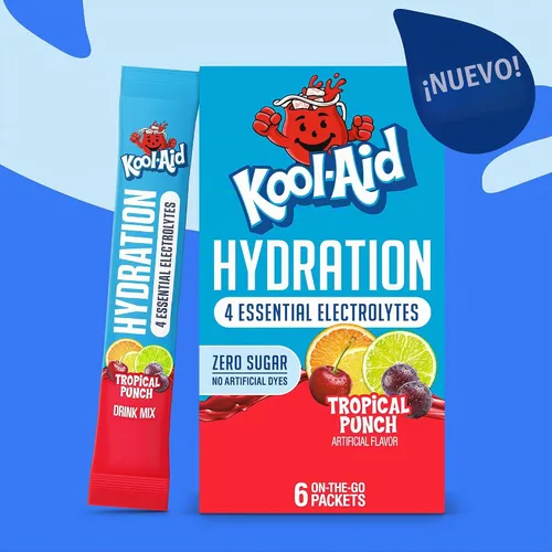Vista 4 de Kool-Aid Jammers Hydration, 6 paquetes para llevar, ponche tropical, 1.32
