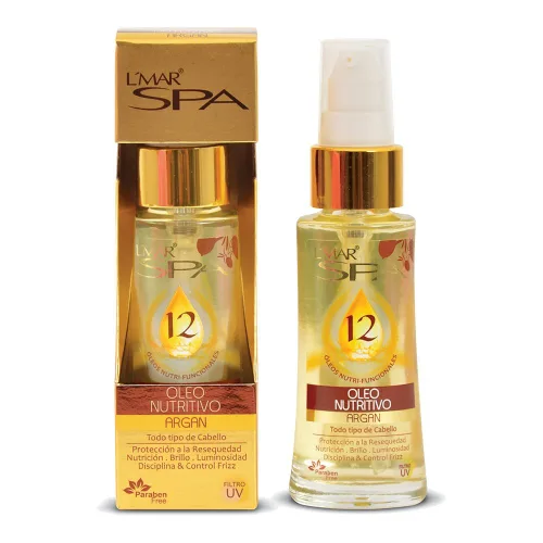 Vista 5 de L'MAR Tratamiento nutritivo para el cabello con aceite de argán con 12 aceites naturales Elixir para un cabello más suave y saludable, contiene