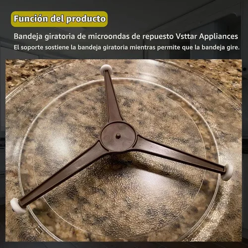 Vista 5 de WB06X10584 - Bandeja giratoria para microondas, repuesto para 1085075 EA952406 PS952406, compatible con microondas GE, color gris