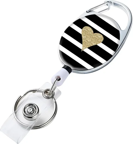 Vista 11 de Portatarrete de Insignia Retráctil con Portarretes Retráctil para Llaves, Lindo Portarrete de Insignia Decorativo para Enfermeras con Clip