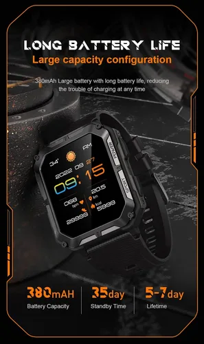 Vista 4 de Gravity C20 Pro - Reloj inteligente resistente de 1.83 pulgadas, resistente al agua IP68, llamada Bluetooth, voz AI, más de 100 modos deportivos