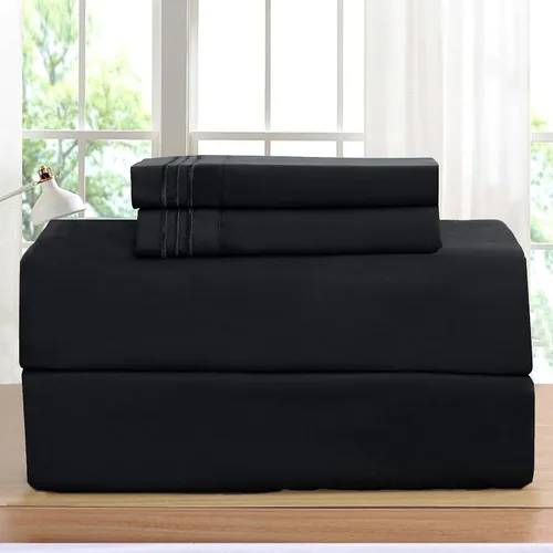 Vista 10 de Elegant Comfort Juego de sábanas de lujo en Amazon 1500 Premier resistente a las arrugas, la decoloración y las manchas, juego de sábanas de 4