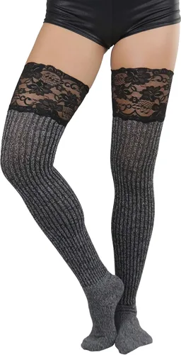 Vista 5 de ToBeInStyle Calcetines de otoño por encima de la rodilla para mujer