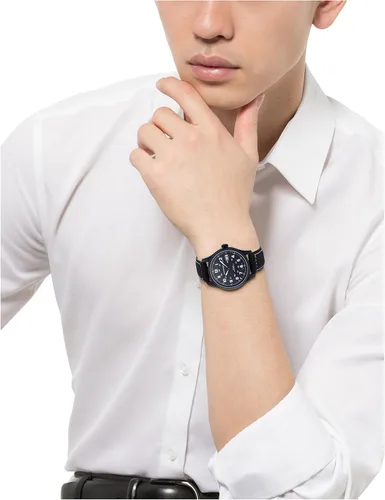 Vista 4 de Hamilton HML-70575733 reloj de pulsera kaki con cuadrante negro para hombre
