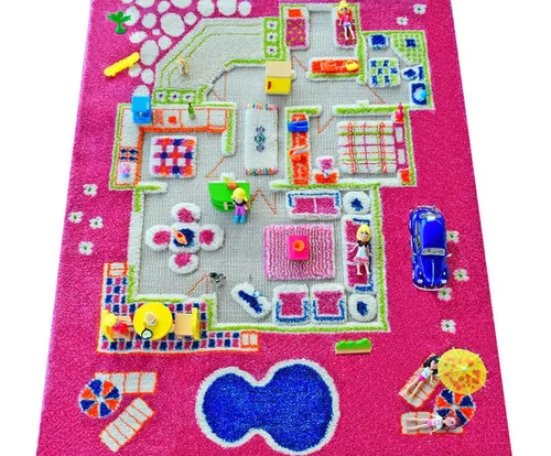 Vista 10 de IVI - Alfombra de juego 3D para usar como casa de muñecas, no tóxica, resistente a las manchas, juguetes educativos Montessori para niños, mediana