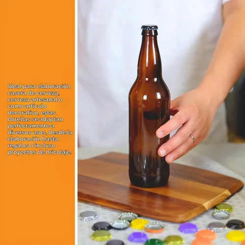 Vista 6 de Suministro de botellas de cerveza Amber (pack de 24 unidades), 12 onzas, de elaboración casera, de Moster Brew