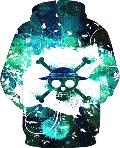 Vista 2 de Youndcc Sudadera con capucha 3D con estampado de anime para fanáticos de una pieza