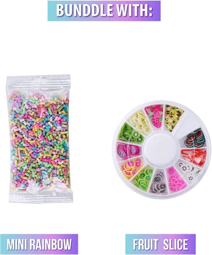 Vista 5 de Bolas de espuma de slime – Paquete de 18 cuentas de microespuma pastel de 0.1-0.14 pulgadas (90.000 piezas) Micro colores Rainbow Fruit Beads Craft
