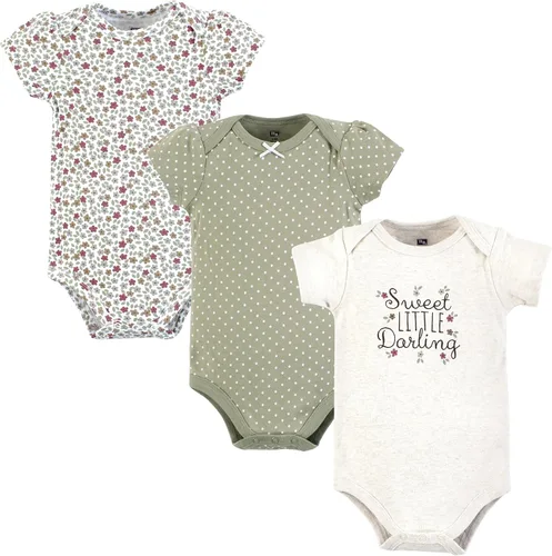 Vista 389 de Hudson Baby baby-girls Cotton Bodysuits 3-pack