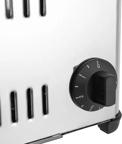 Vista 6 de Máquina de hornear pan desplegable de 4 rebanadas, tostadora de pan comercial de 110 V 1650 W con función de temporizador, máquina tostadora
