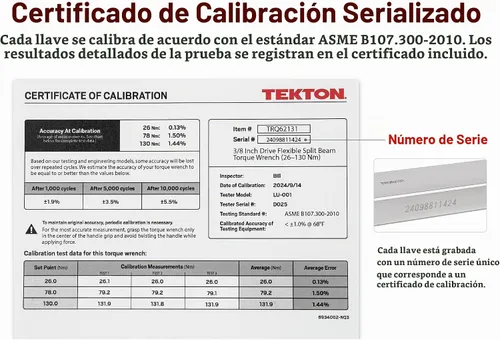 Vista 5 de TEKTON - Llave dinamométrica de 1/2 pulgada de 72 dientes con viga dividida (40-250 pies-libras) TRQ62203