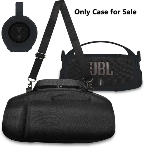 Vista 5 de JCHPINE Funda de silicona y funda rígida de viaje para JBL Charge 4 / Charge 5 Accesorios de altavoz Bluetooth portátil