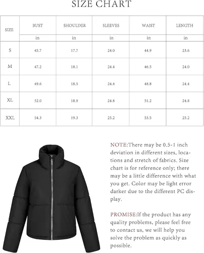 Vista 6 de XULIKU Chaqueta ligera acolchada con capucha para mujer, abrigo corto de burbujas de invierno para mujer