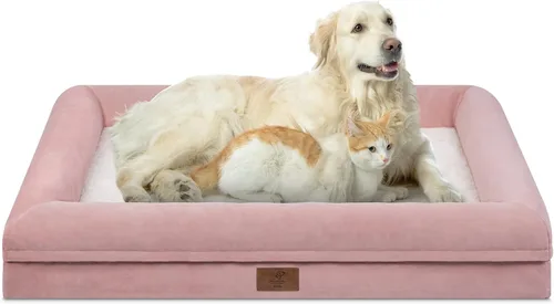 Vista 8 de Cama ortopédica grande para perros, cama impermeable para perros con funda extraíble, sofá suave para mascotas con 4 lados extraíbles y base