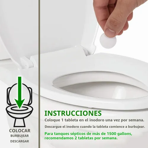 Vista 6 de Tratamiento de tanque séptico, tabletas semanales de efervescencia