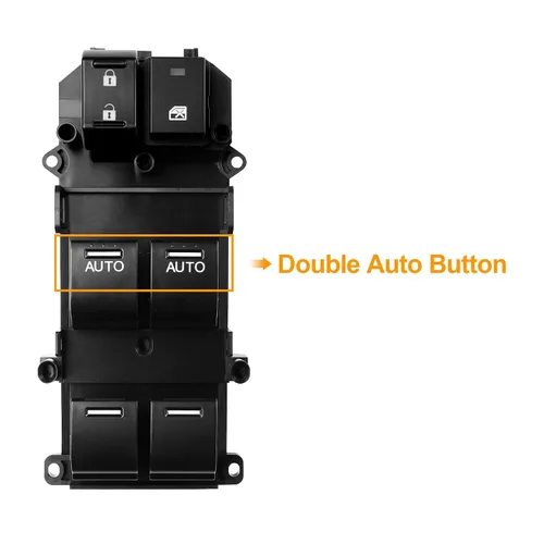Vista 5 de Interruptor maestro de ventana eléctrica del lado del conductor con botón automático doble Compatible con Honda Accord EX EXL 2.4L 3.5L 2008-2012