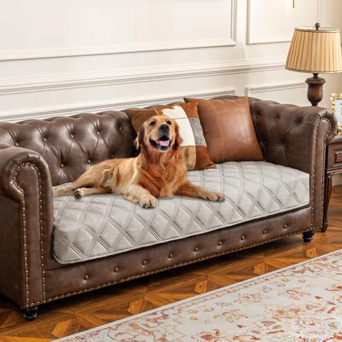 Vista 38 de Ameritex Funda impermeable para cama de perro, manta para mascotas con parte trasera antideslizante para muebles, cama, sofá
