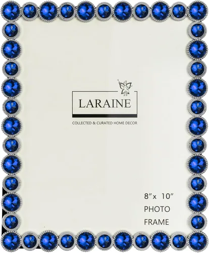 Vista 14 de LARAINE Marco de Fotos 4x6 con Diamantes de Imitación de Metal y Cristal de Alta Definición para Mostrar Fotografías en Mesa, Decorativo para el Azul