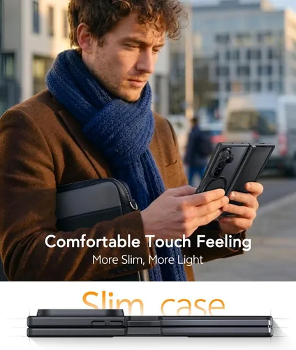 Vista 7 de FNTCASE Funda para Samsung Galaxy Z Fold 7: [protección de bisagra] Fundas translúcidas mate [compatible con Magsafe] [Protector de pantalla] Funda