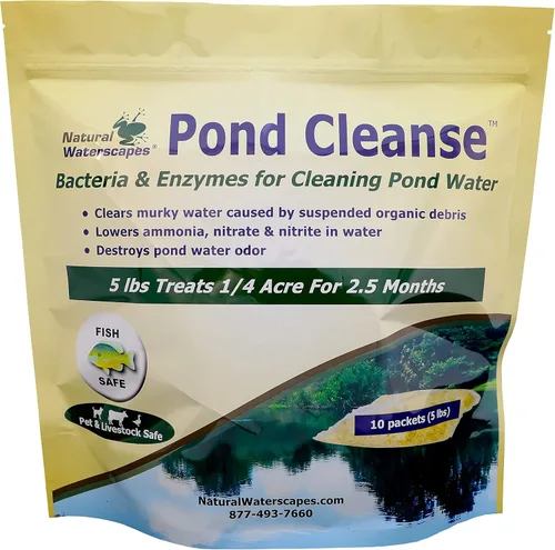 Vista 5 de Paquete limpiador natural para estanques Paquetes clarificadores de estanques y pellets reductores de suciedad Tratamiento de estanque de 1/4