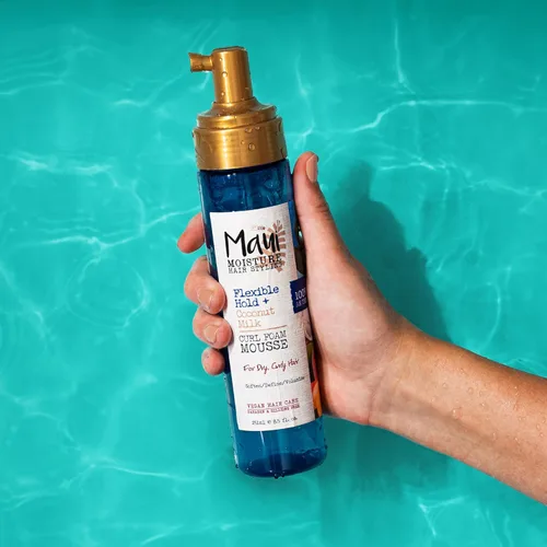 Vista 8 de Maui Moisture Mousse de espuma flexible para rizos de leche de coco, para peinado de cabello rizado, sin alcohol de secado, parabenos o silicona