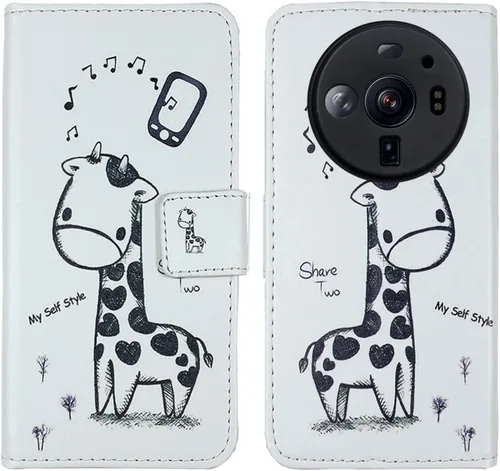Vista 10 de Pattern Wallet Design Flip PU Leather Cover Skin Protection Case TPU Silicone Shell for Xiaomi 12S Ultra 6.73" (Back Girl)