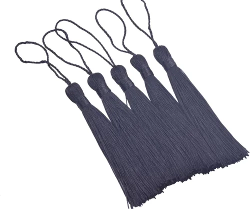 Vista 19 de KONMAY, borlas pequeñas y suaves, con bucles para proyectos de bricolaje, hechas a mano, sedosas, de 3.5 pulgadas, 20