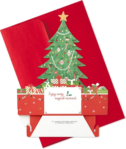 Vista 6 de Hallmark Paper Wonder - Tarjeta de Navidad desplegable (árbol de Navidad)