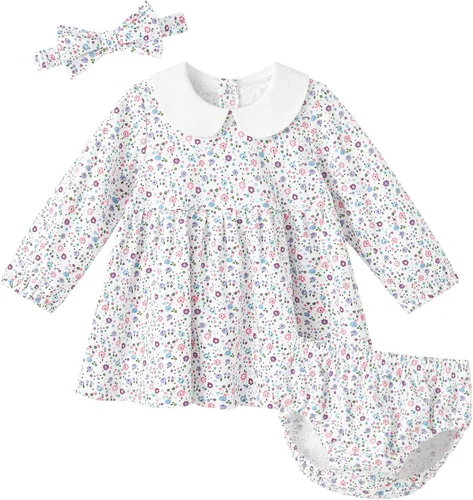 Vista 44 de pureborn Vestido de bebé niña 0-24 meses