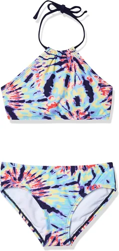 Vista 35 de Kanu Surf Mahina bikini halter de 2 piezas para niñas, traje de baño para playa mahina azul