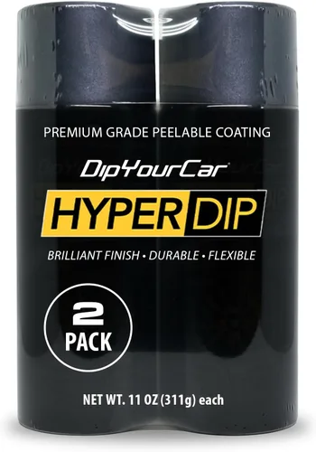 Vista 8 de DipYourCar HyperDip - Pintura pelable para automóvil, paquete de 2 pinturas en aerosol para ruedas, emblemas, espejos y más, color plata de fábrica