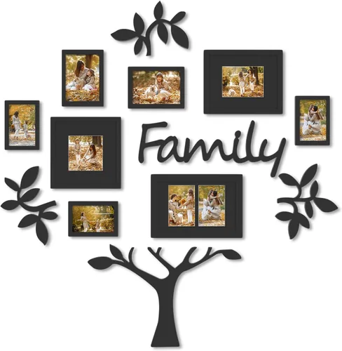 Vista 9 de HELLO LAURA - Marco de Fotos Collage Grande para Colgar en la Pared Marcos de Fotos Elegante Collage de Árbol Regalos para Familia y Amigos 4x6