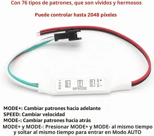 Vista 3 de 60 LEDs WS2812B 5050 RGB LED Anillo Lámpara Luz Direccionable Individual Full Dream Color DC5V con Mini Controlador