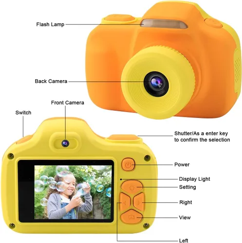 Vista 2 de JOYTRIP Cámara para niños, cámaras digitales selfie, regalos para niños y niñas de 3, 4, 5, 6, 7, 8, 9 años, cámara de video HD de 12MP 1080P